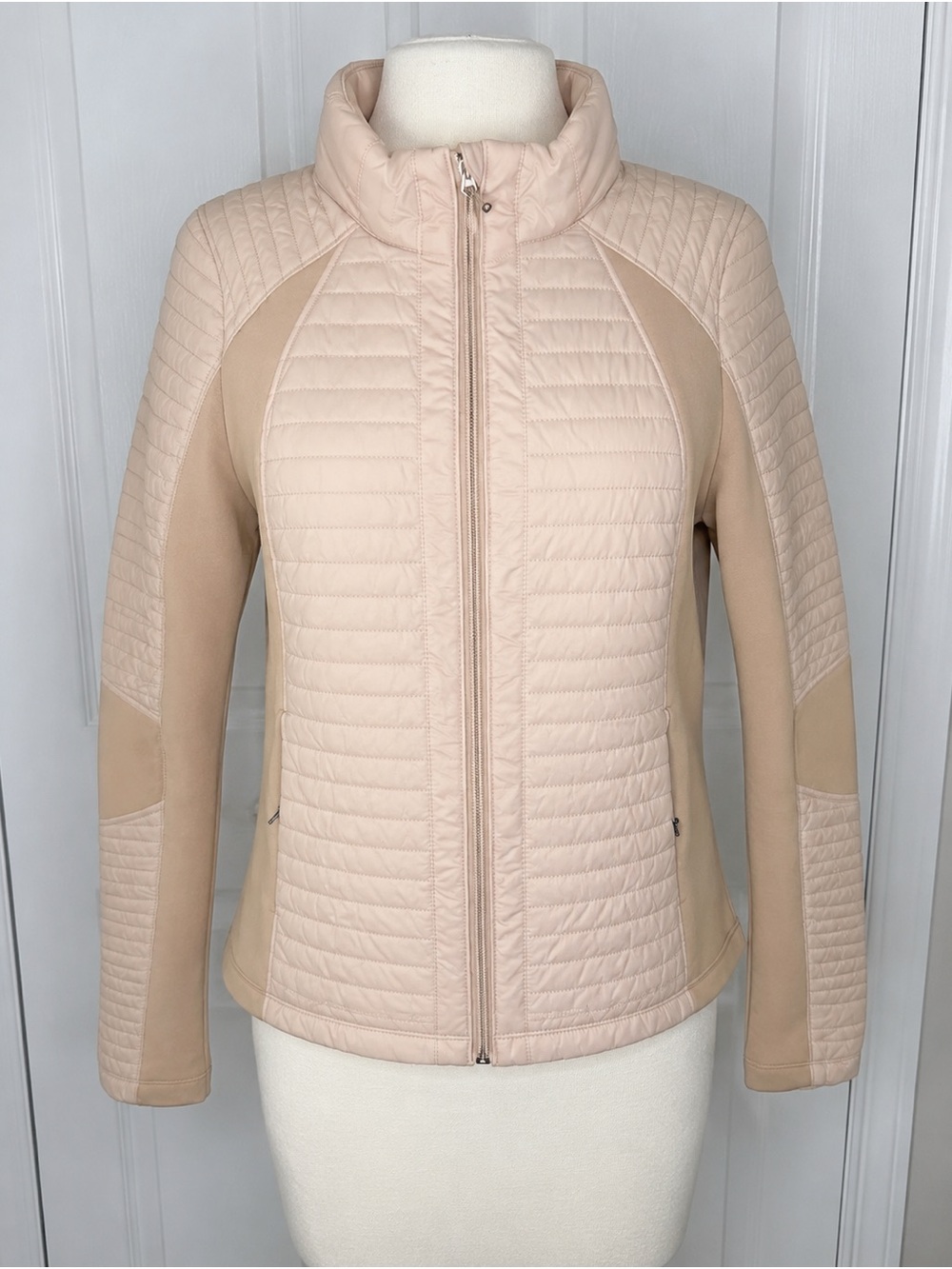 CALIA by Carrie Underwood Women’s Blush Pink Quilted Full Zip Jacket Size Small
